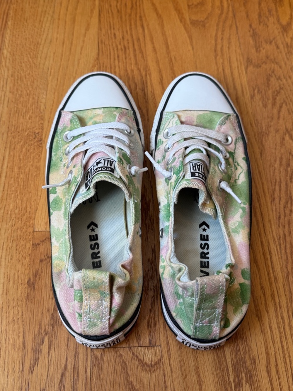 Converse CTAS Shoreline Washed Floral Elastic Back Slip On Sneakers Women’s Sz 8 - Picture 6 of 10